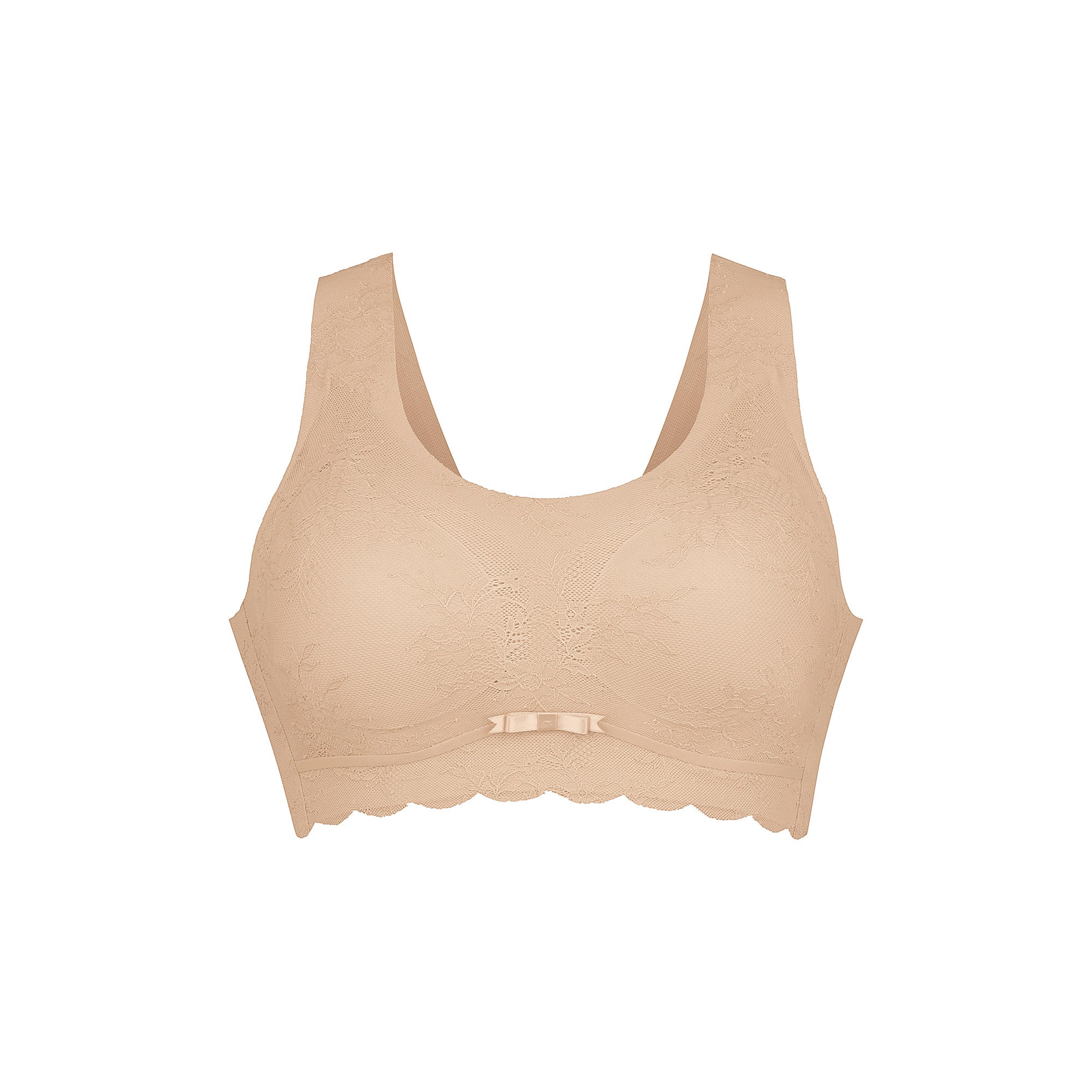 Anita Essential Lace bralette nude, edestä kuvattuna