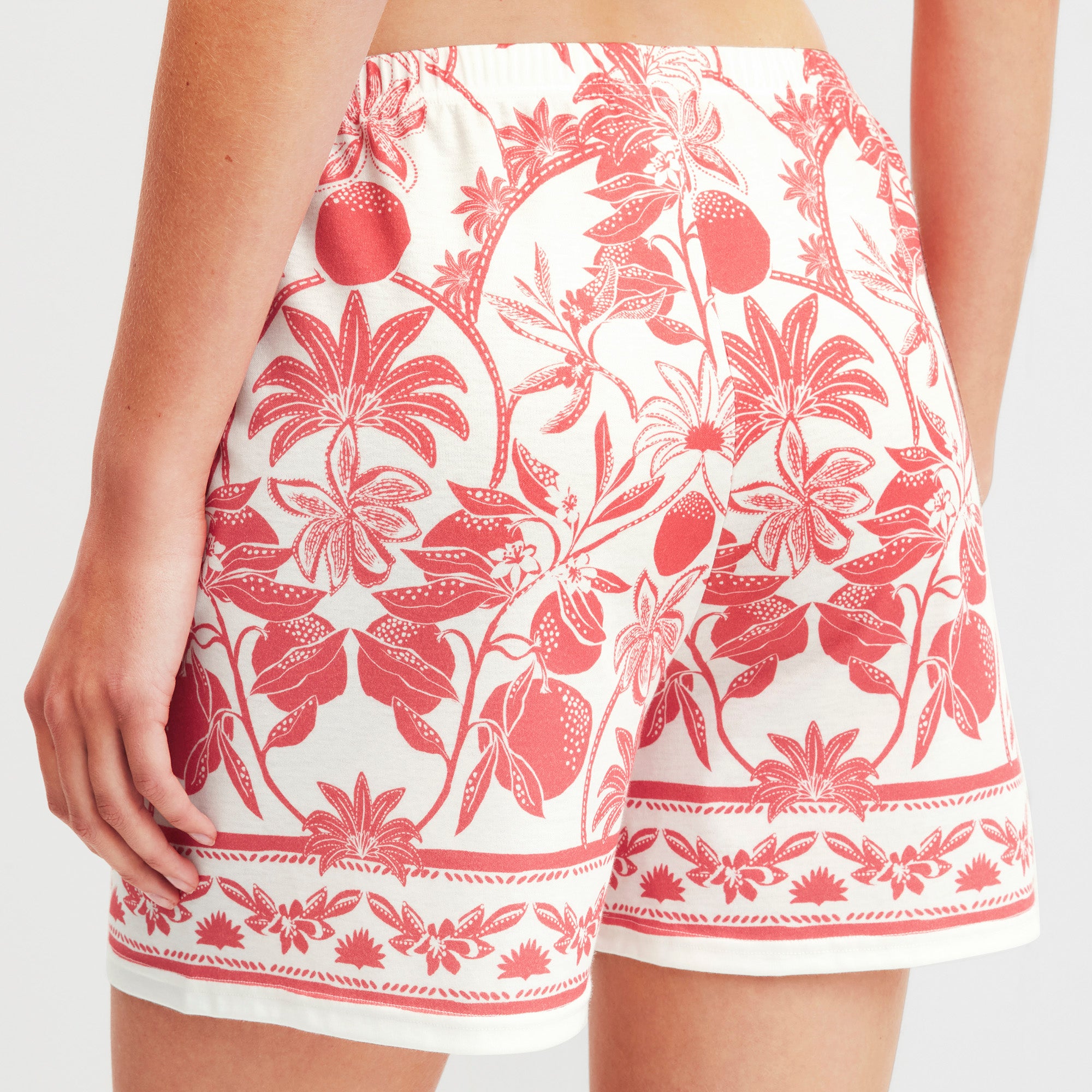 Calida Favourites Beach Shorts shortsit puna-valkoinen takaa