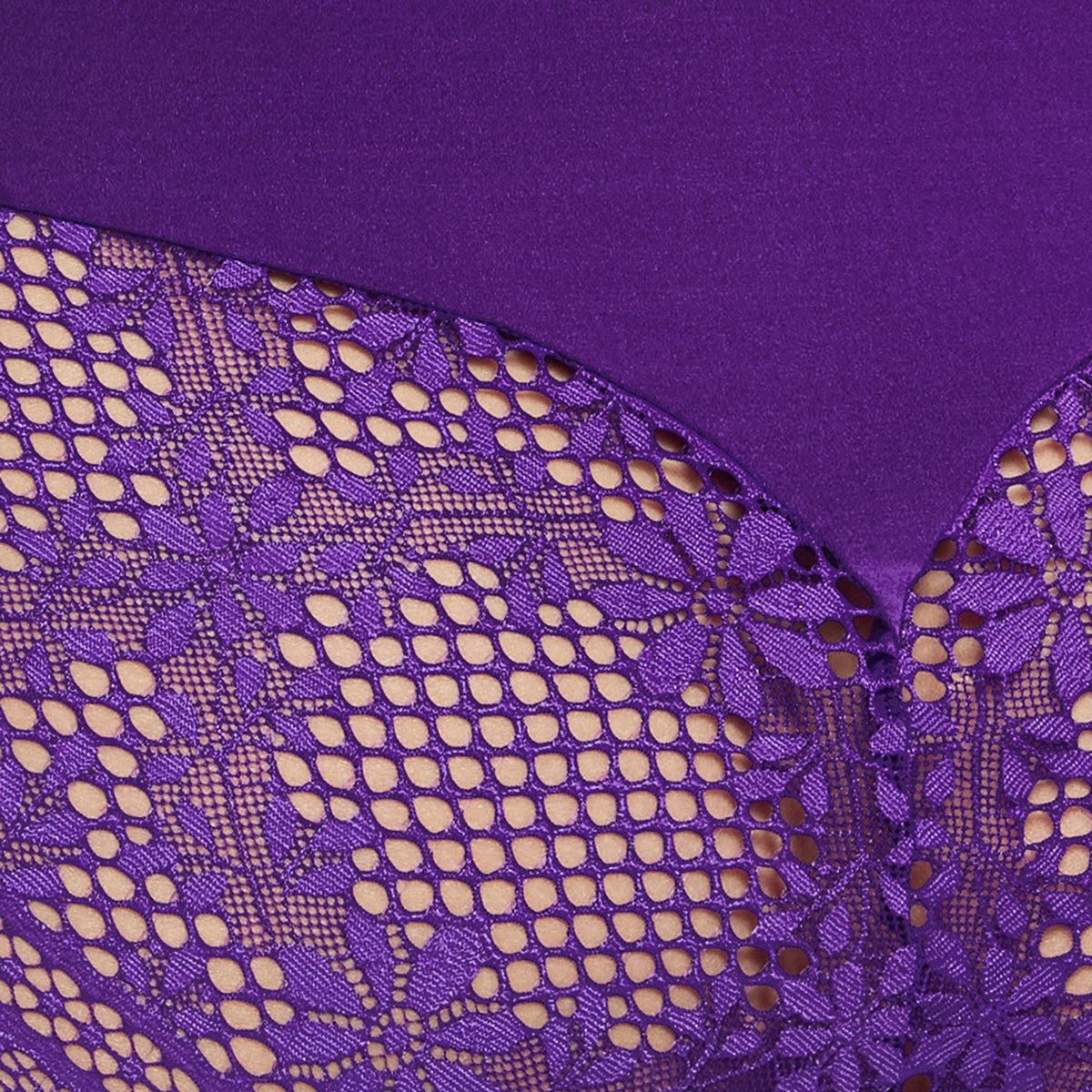 Empreinte Cassiopee pitsiset korkeat alushousut violetti lähikuva