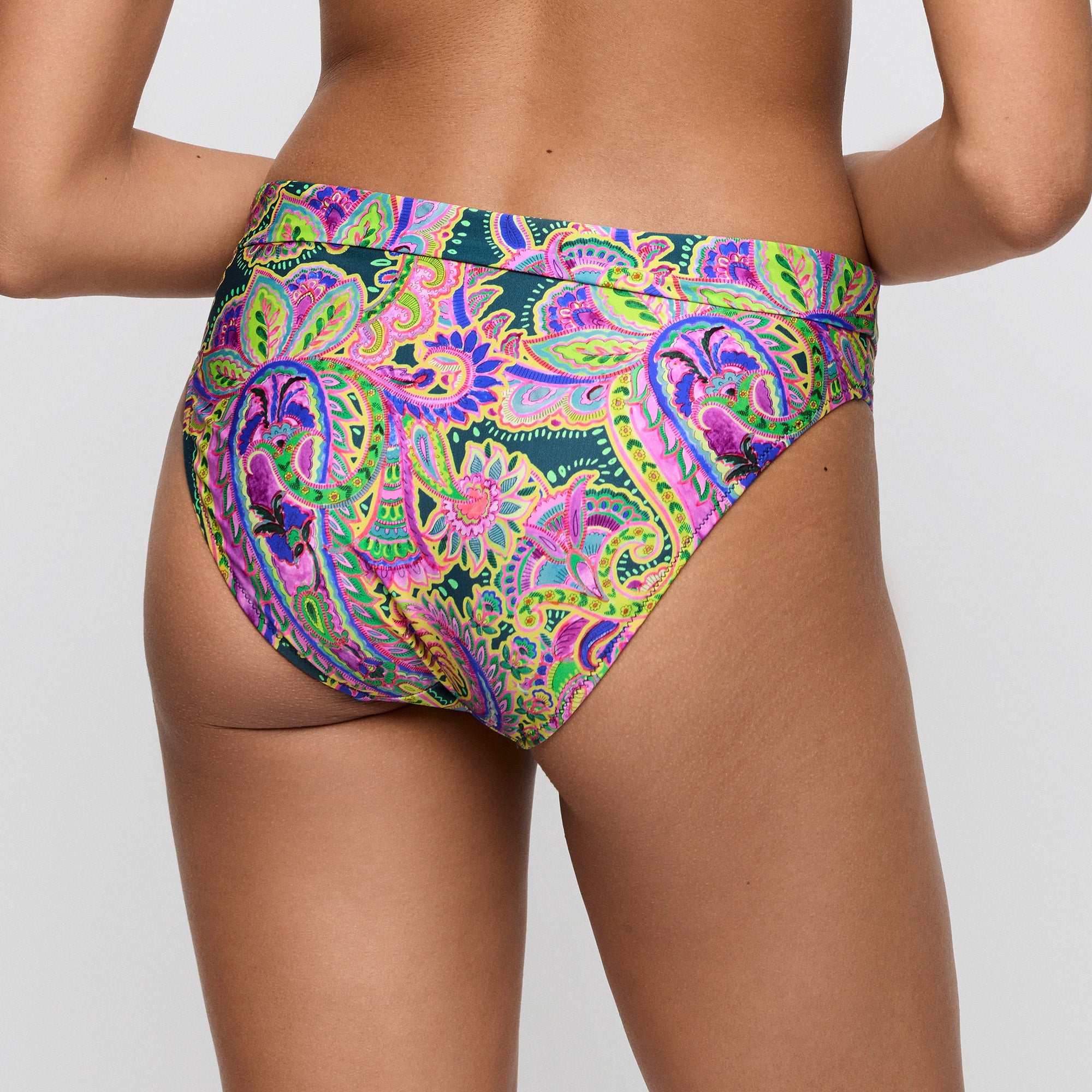 Marie Jo Jolise Bikini Fold Briefs käännettävät bikinihousut tropical-paisley takaa