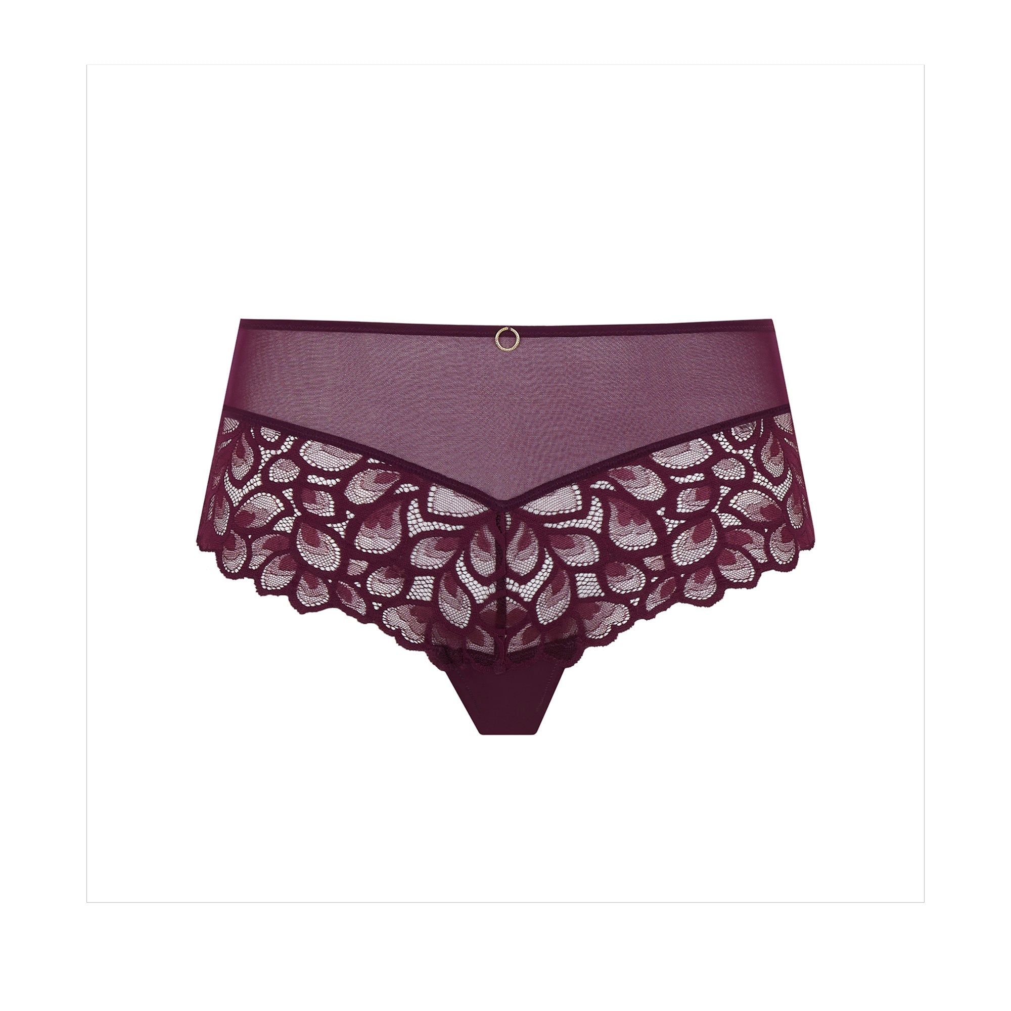 Panache Allure pitsiset korkeat alushousut violetti edestä