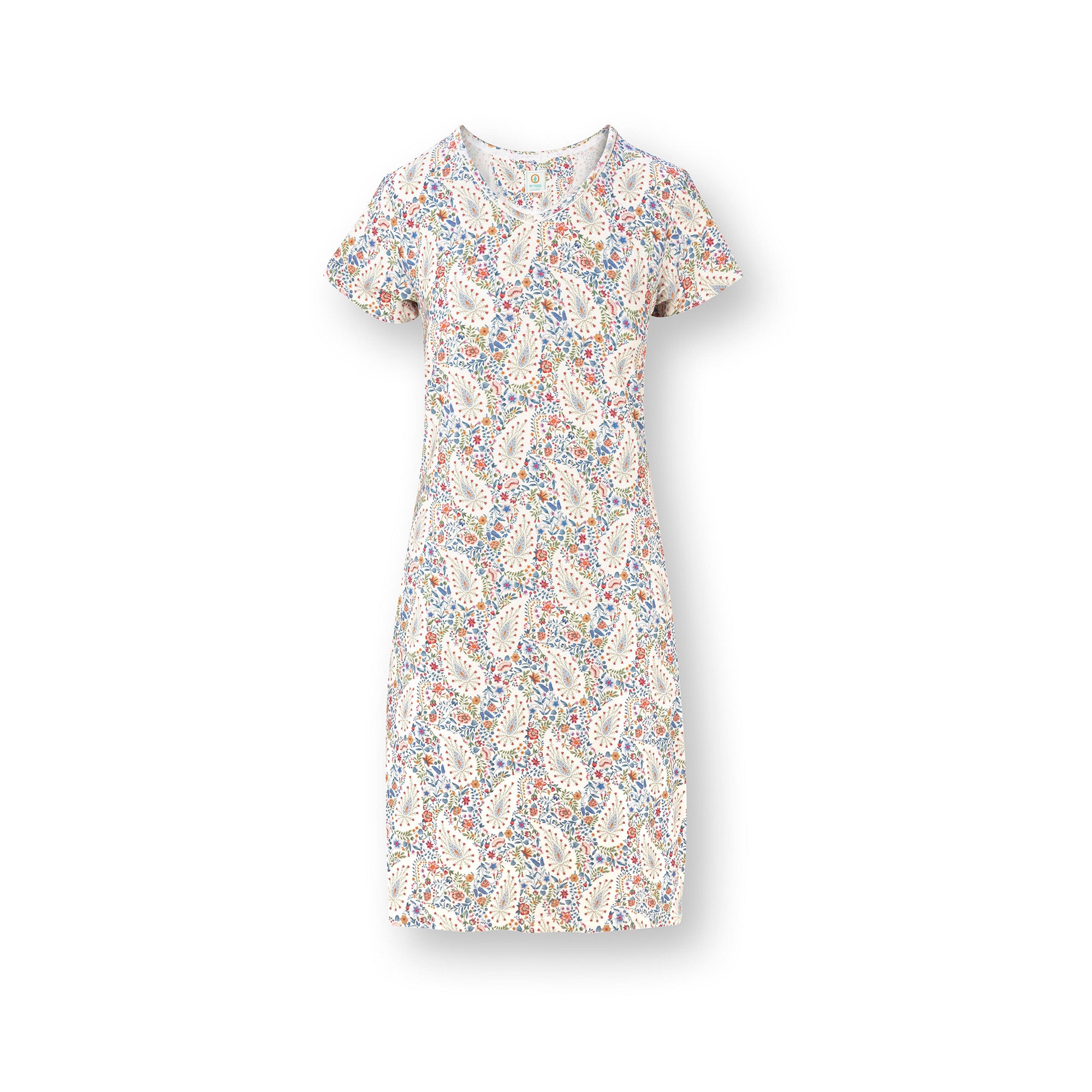 Pip Studio Djoy viskoosi yöpaita Kairi Bloom sininen edestä