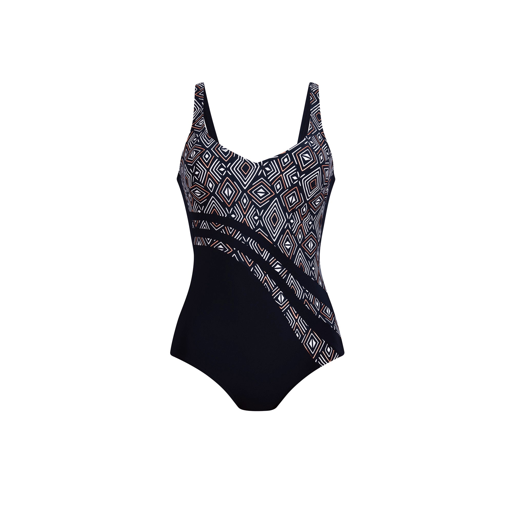 Anita comfort Luella Swimsuit uimapuku musta-kulta edestä