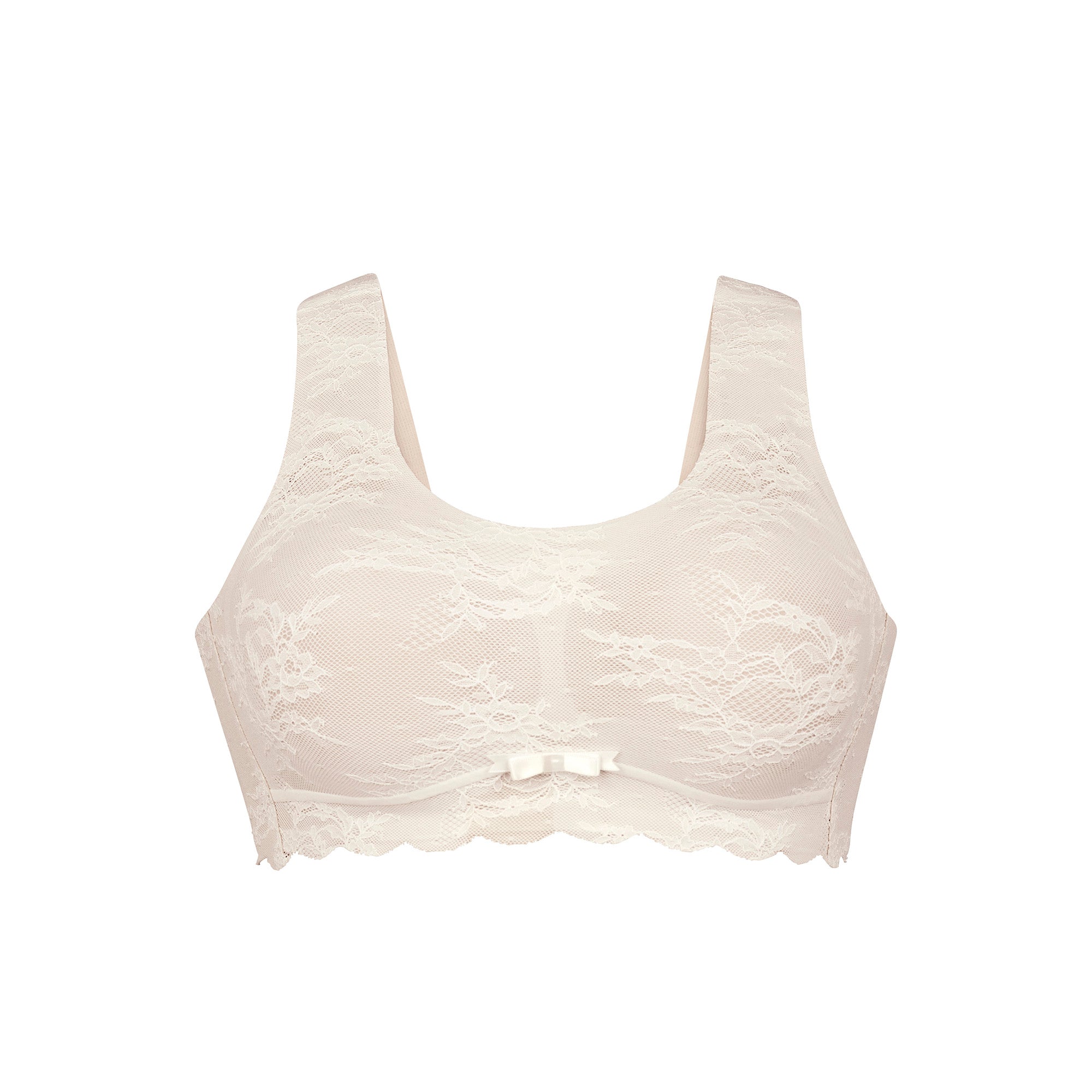 Anita Essential Lace bralette luonnonvalkoinen, edestä kuvattuna