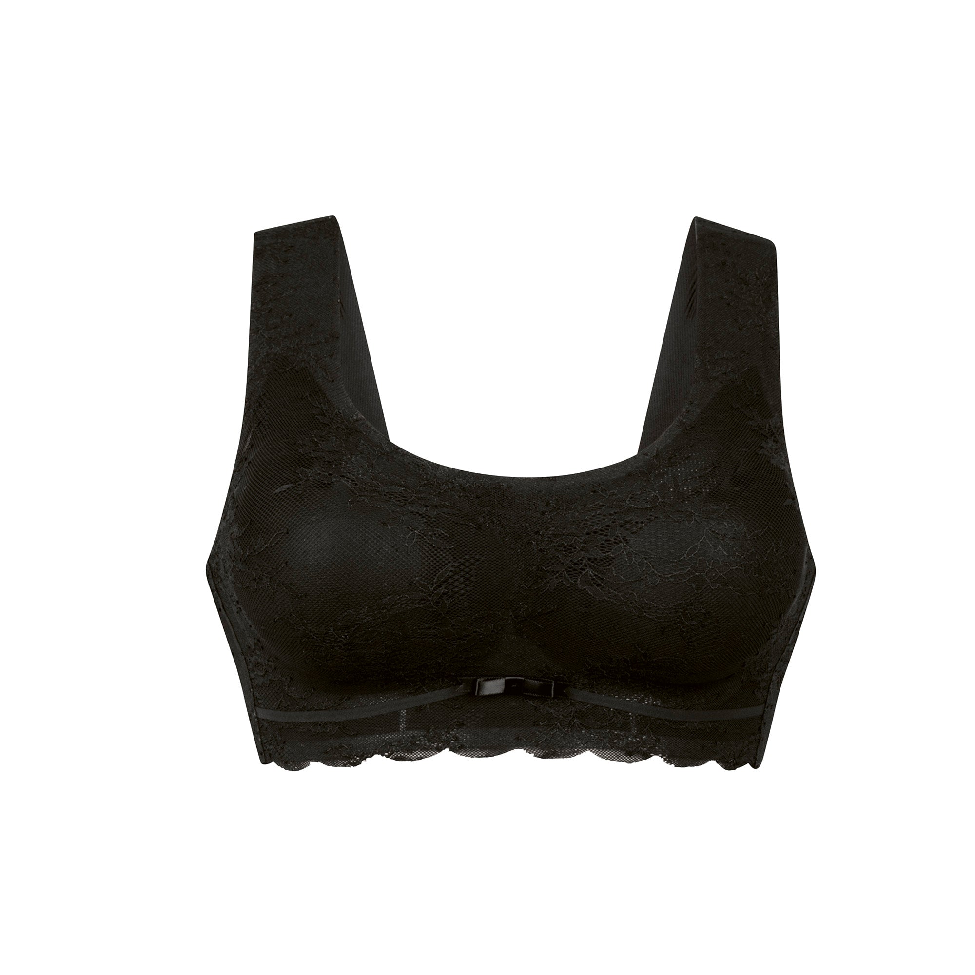 Anita Essential Lace bralette musta, edestä kuvattuna