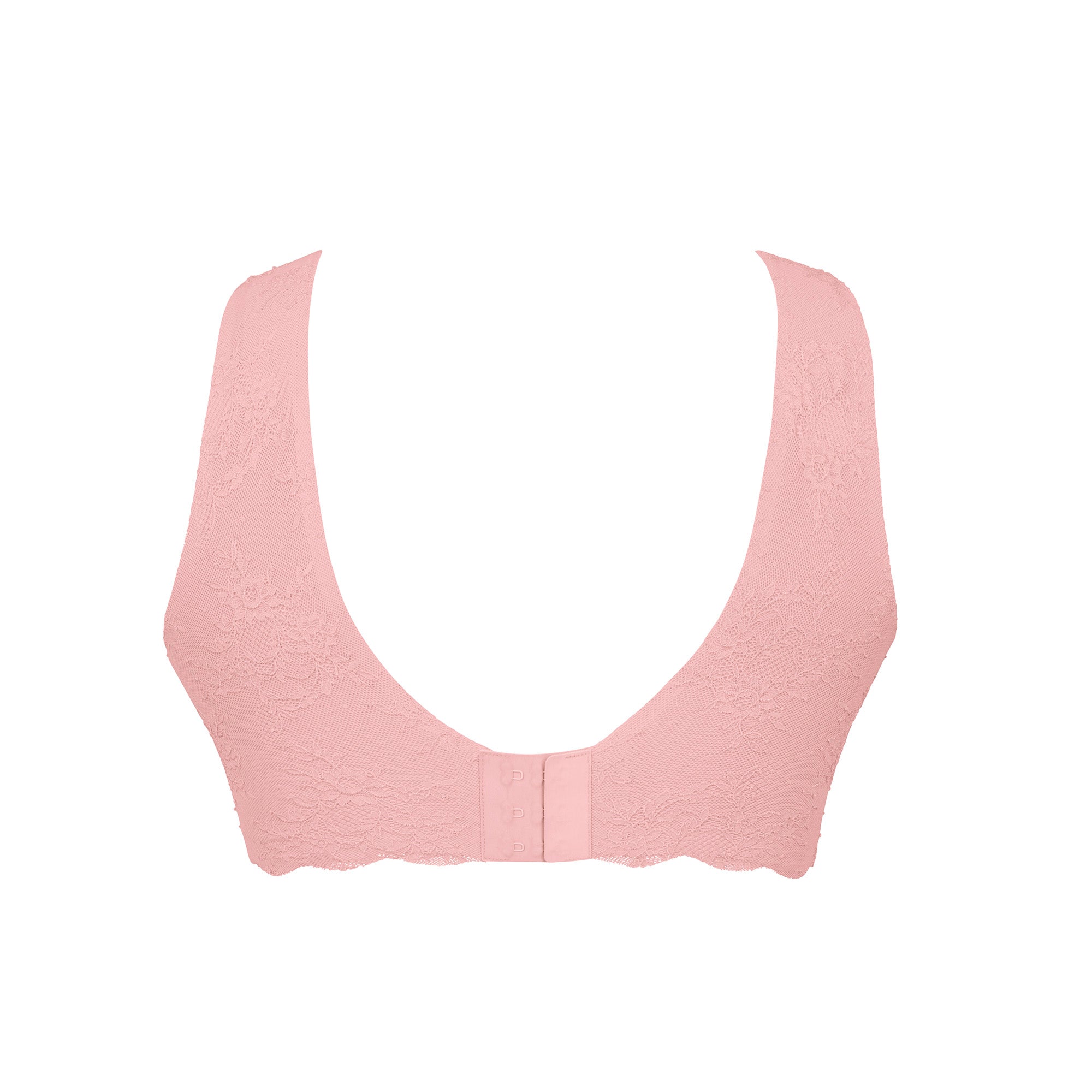 Anita Essential Lace bralette roosa, takaa kuvattuna