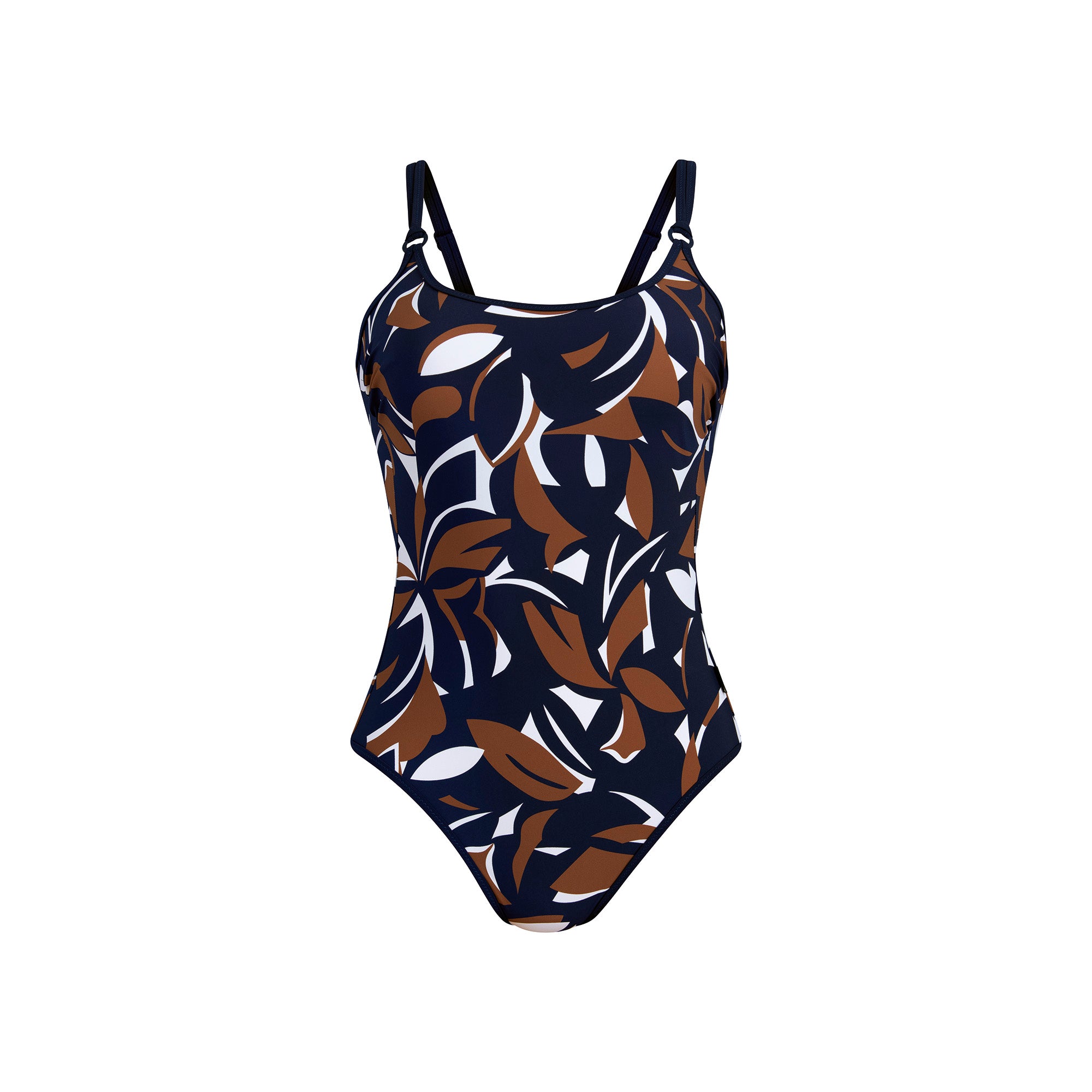 Anita Rose Faia Marinet kokouimapuku sini-ruskea etupuolelta kuvattuna