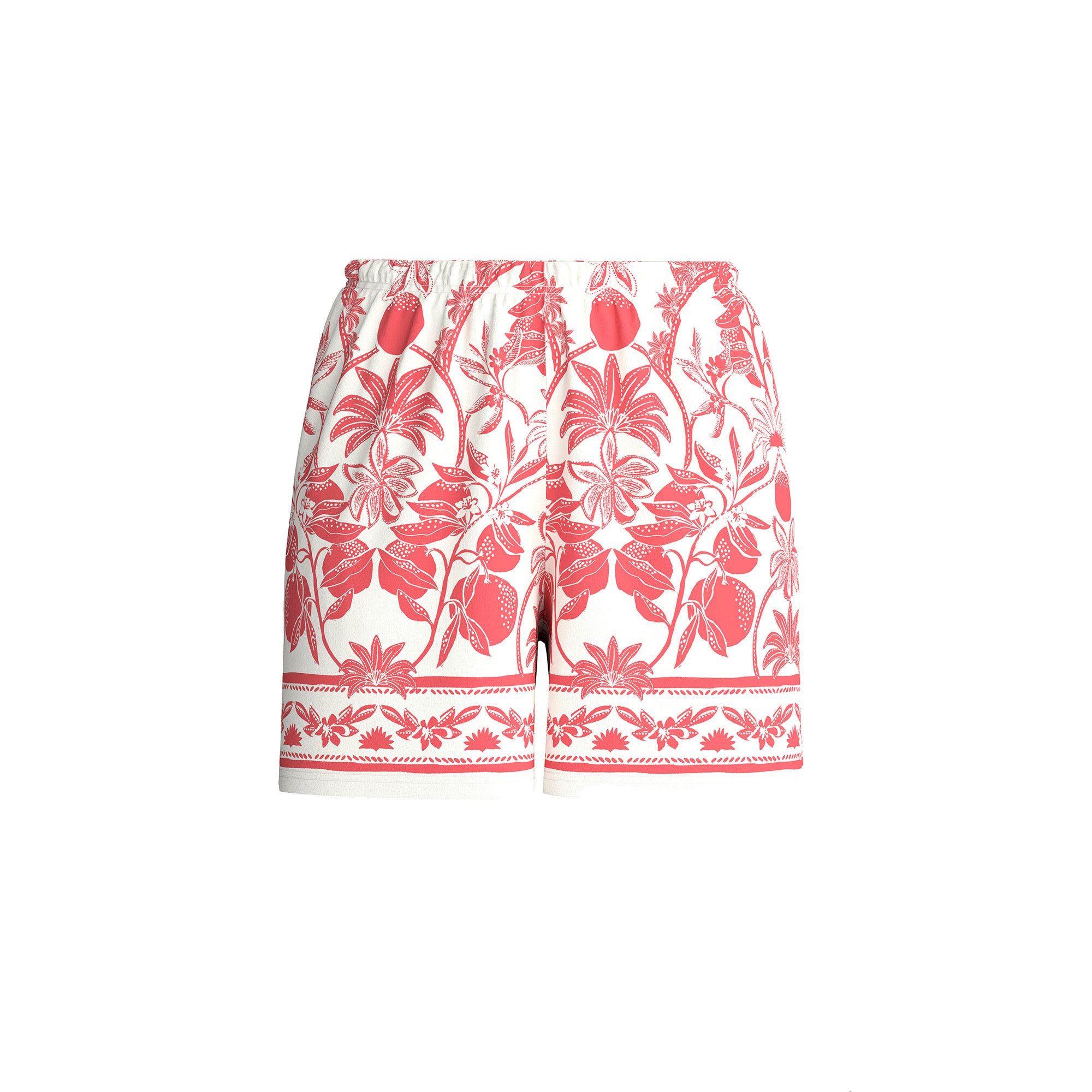 Calida Favourites Beach Shorts shortsit puna-valkoinen edestä