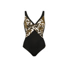 Charmline Ornament Grace Swimsuit uimapuku luonnonvalkoinen-oliivi edestä