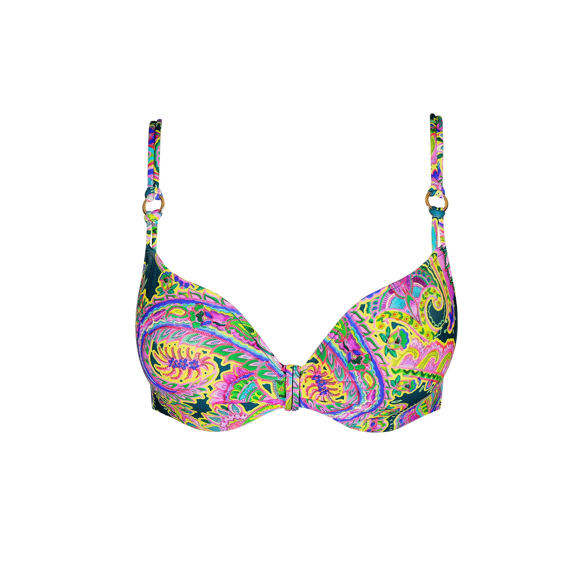 Marie Jo Jolise padded heartshape bikini top Tropical Paisley edestä