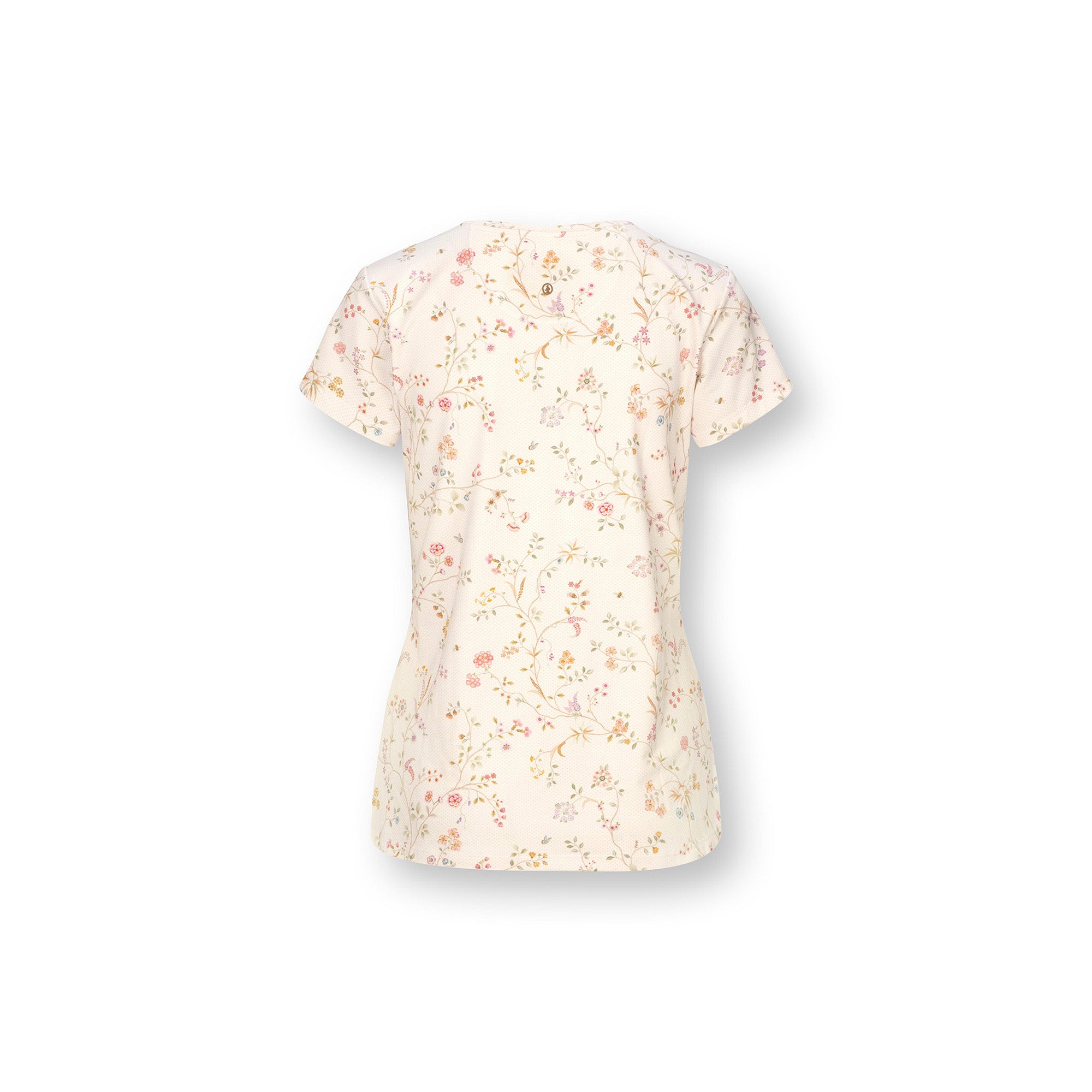 Pip Studio Tilly viskoosi T-paita Little Delhi luonnonvalkoinen takaa