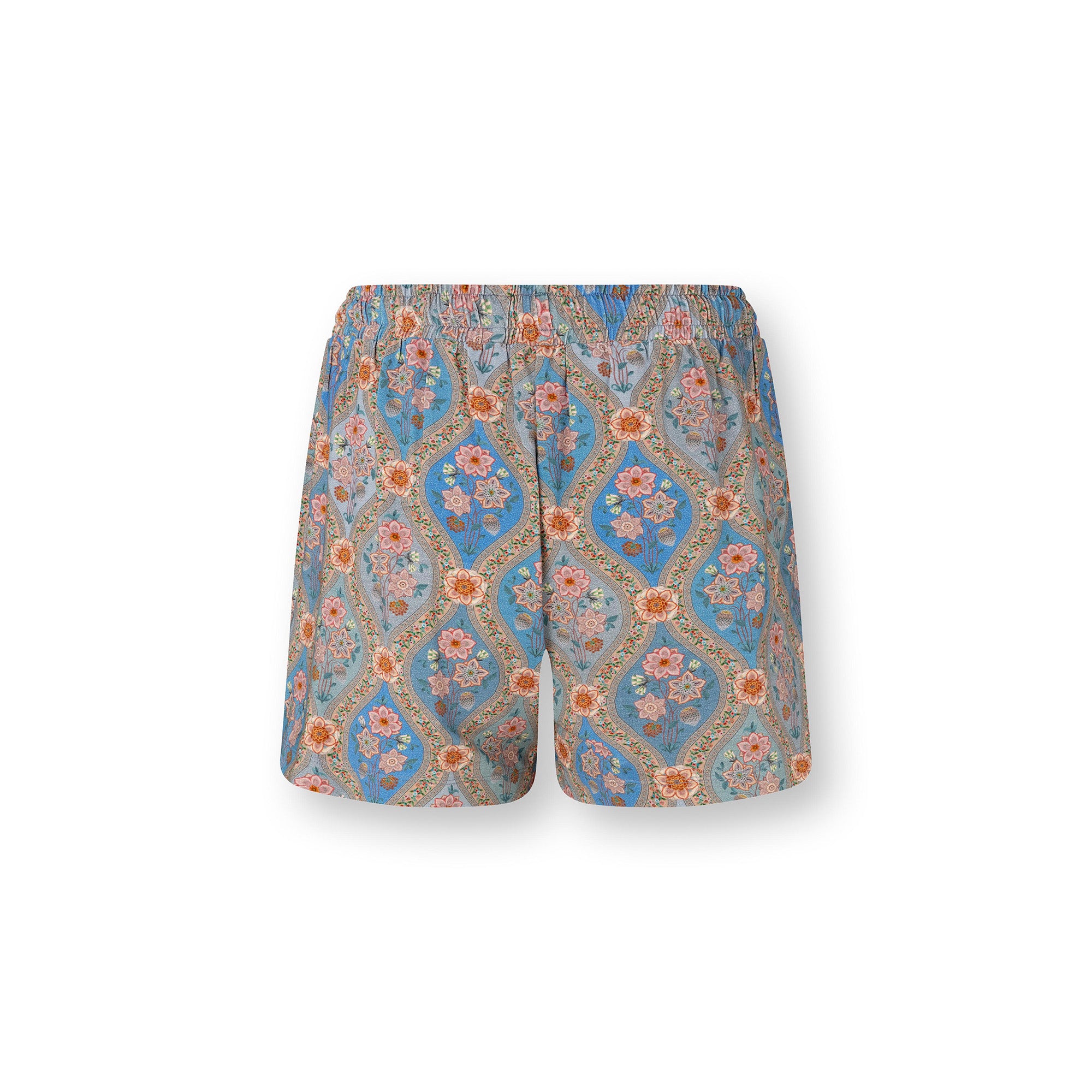 Pip Studio Bob viskoosi shortsit Ornamento sininen takaa