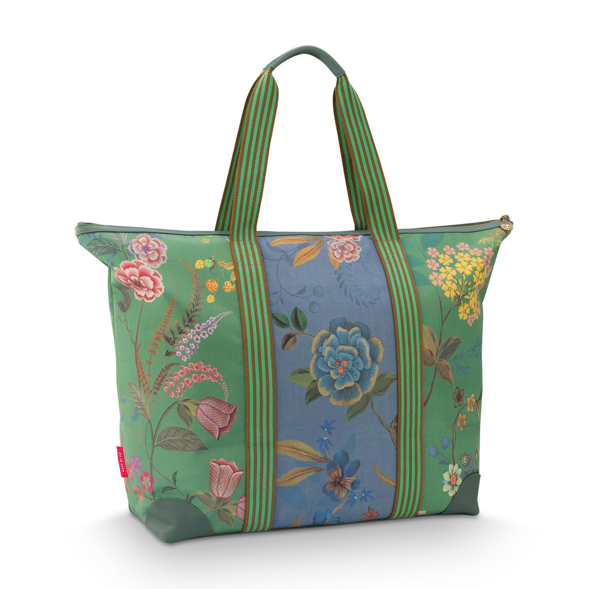 Pip Studio Tilda Bodhi Flower vihreä viikonloppulaukku sivulta