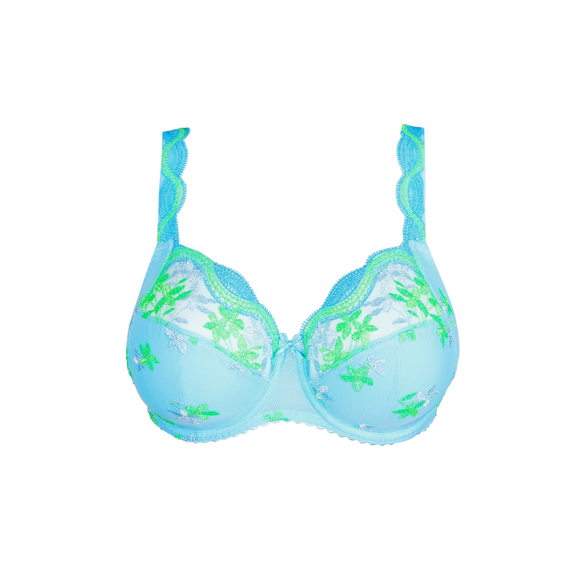 Prima Donna Cala Luna kaarituelliset kokokuppiset rintaliivit turkoosi edestä