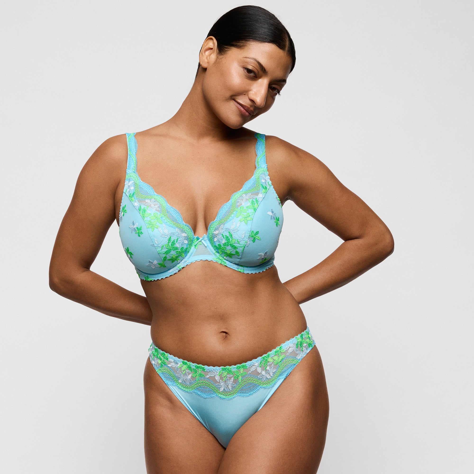 Prima Donna Cala Luna kaarituelliset osa toppaus rintaliivit turkoosi mallin päällä