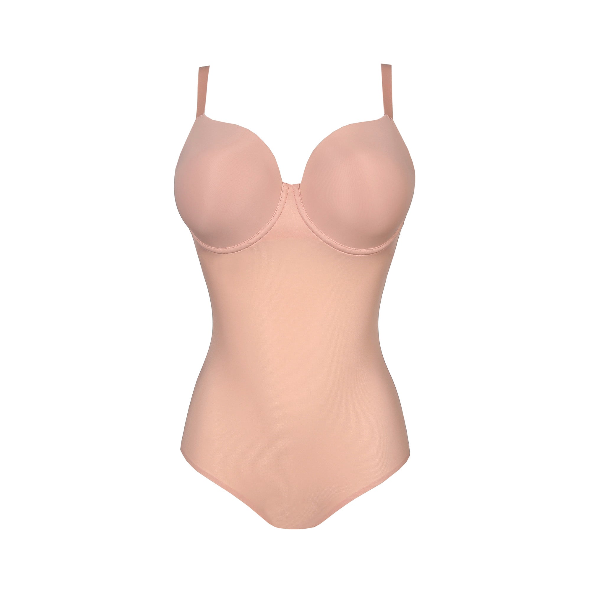 Prima Donna Figuras kaarituellinen saumaton body nude edestä kuvattuna