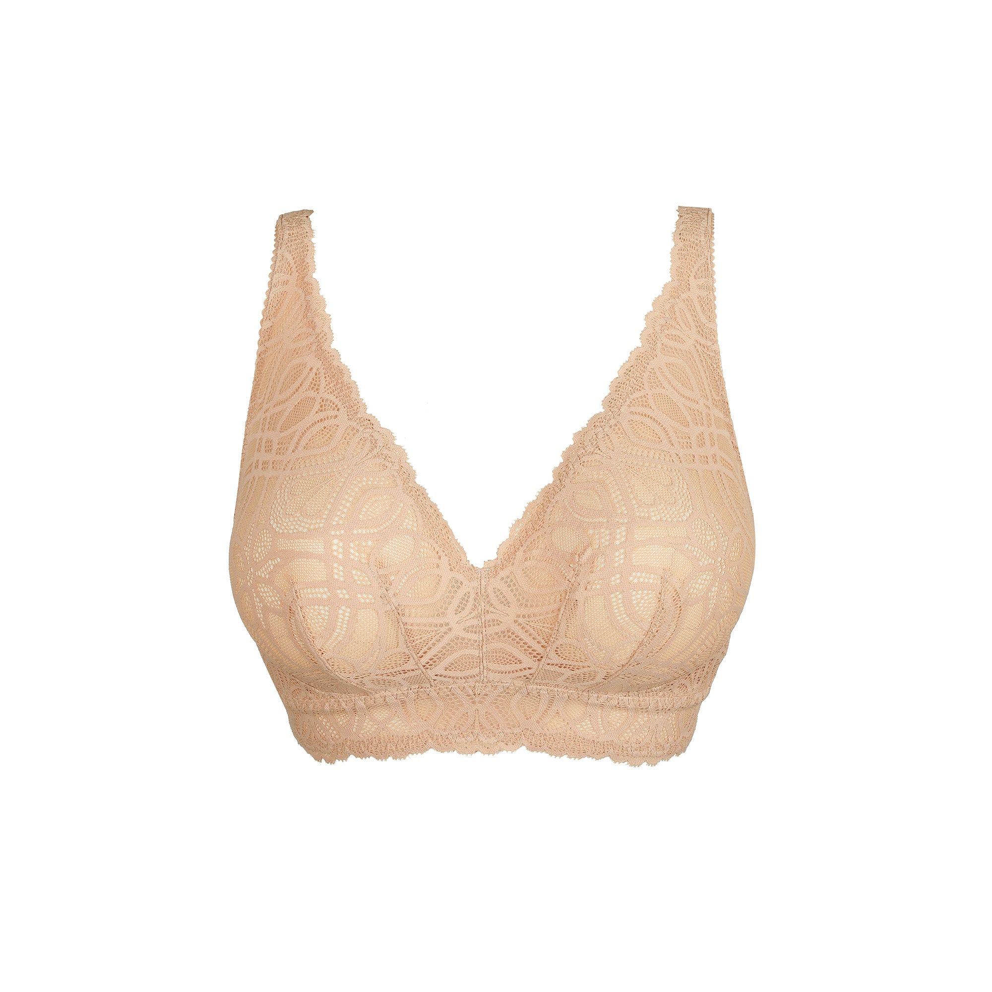 Primadonnan Salerno ihonväriset  kaarituettomat bralette-rintaliivit edestä