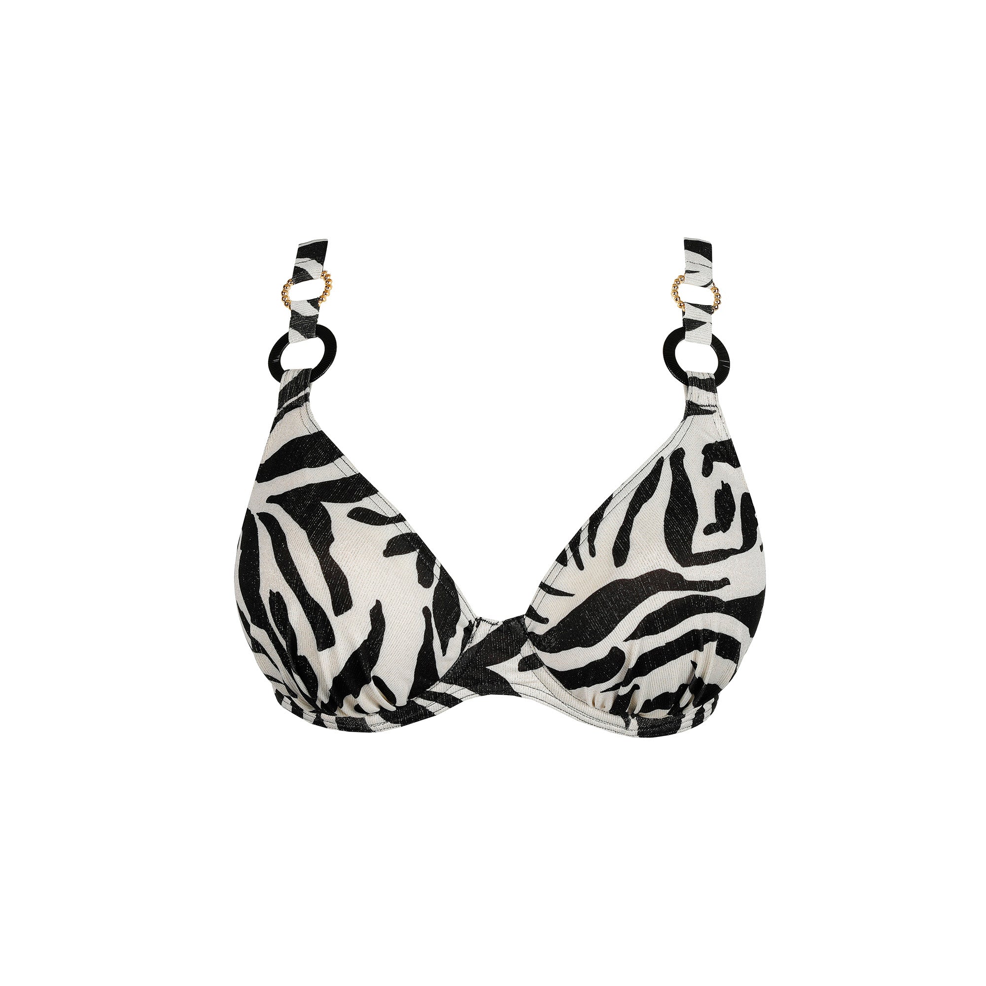 PrimaDonna Swim Dalice kaarituellinen puolitopattu bikinitoppi seeprakuosi kimalle edestä