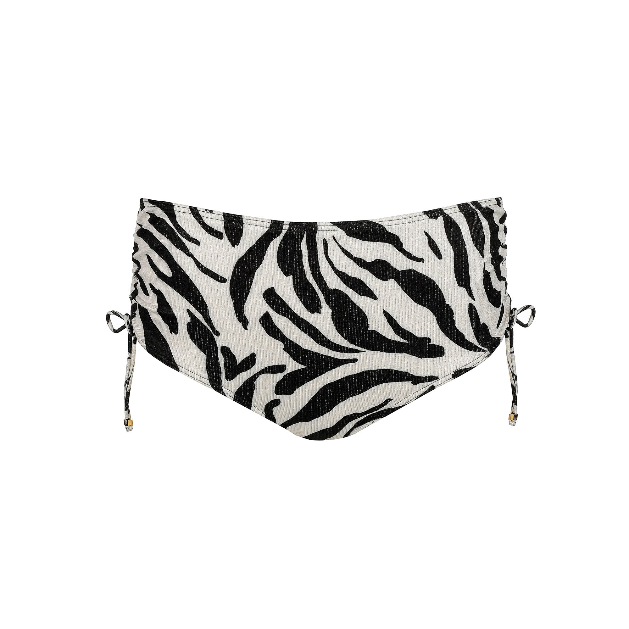 PrimaDonna Swim Dalice korkeat säädettävät bikinihousut seeprakuosi kimalle edestä