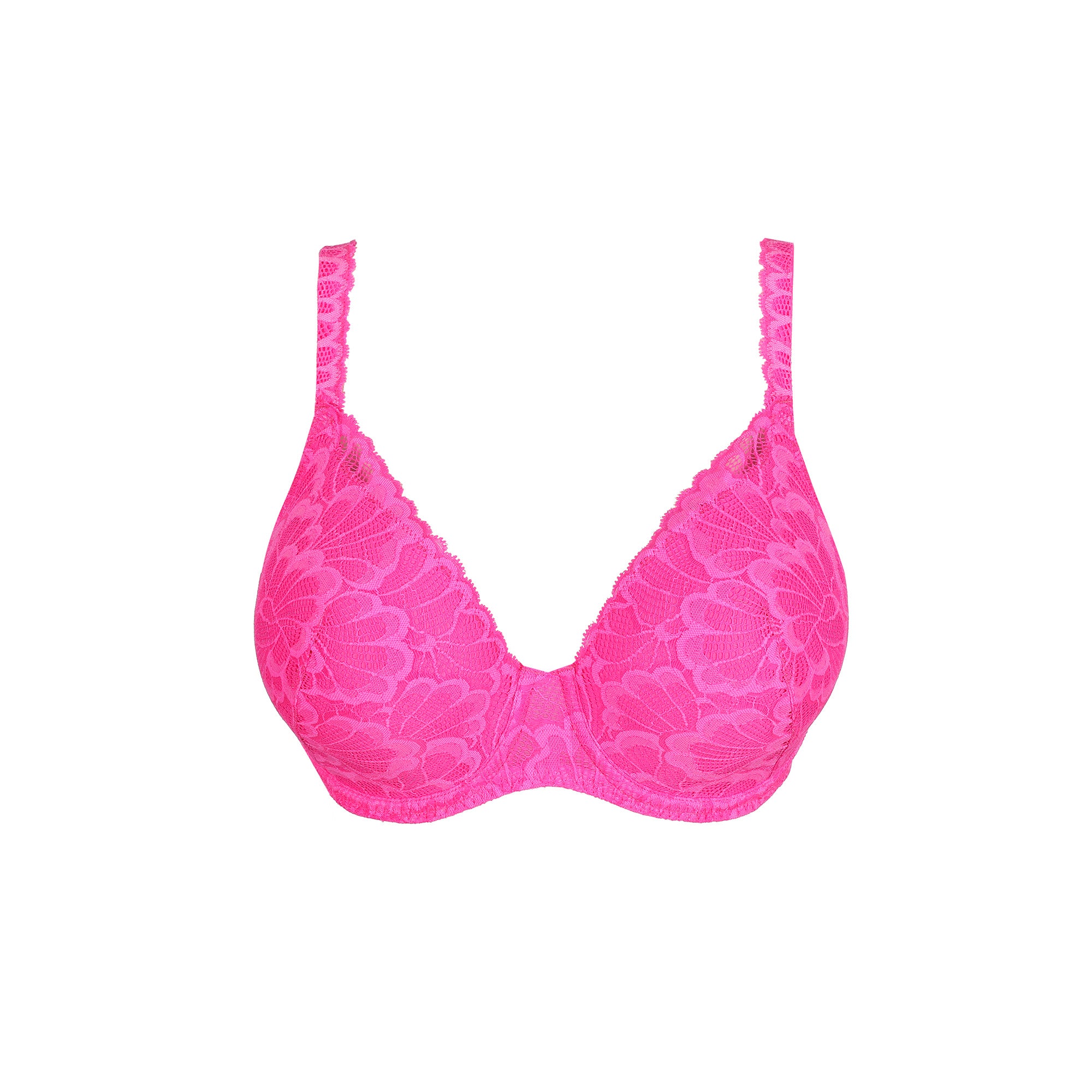 PrimaDonna Twist Mocuto topatut sydänmalliset rintaliivit kirkas pinkki edestä