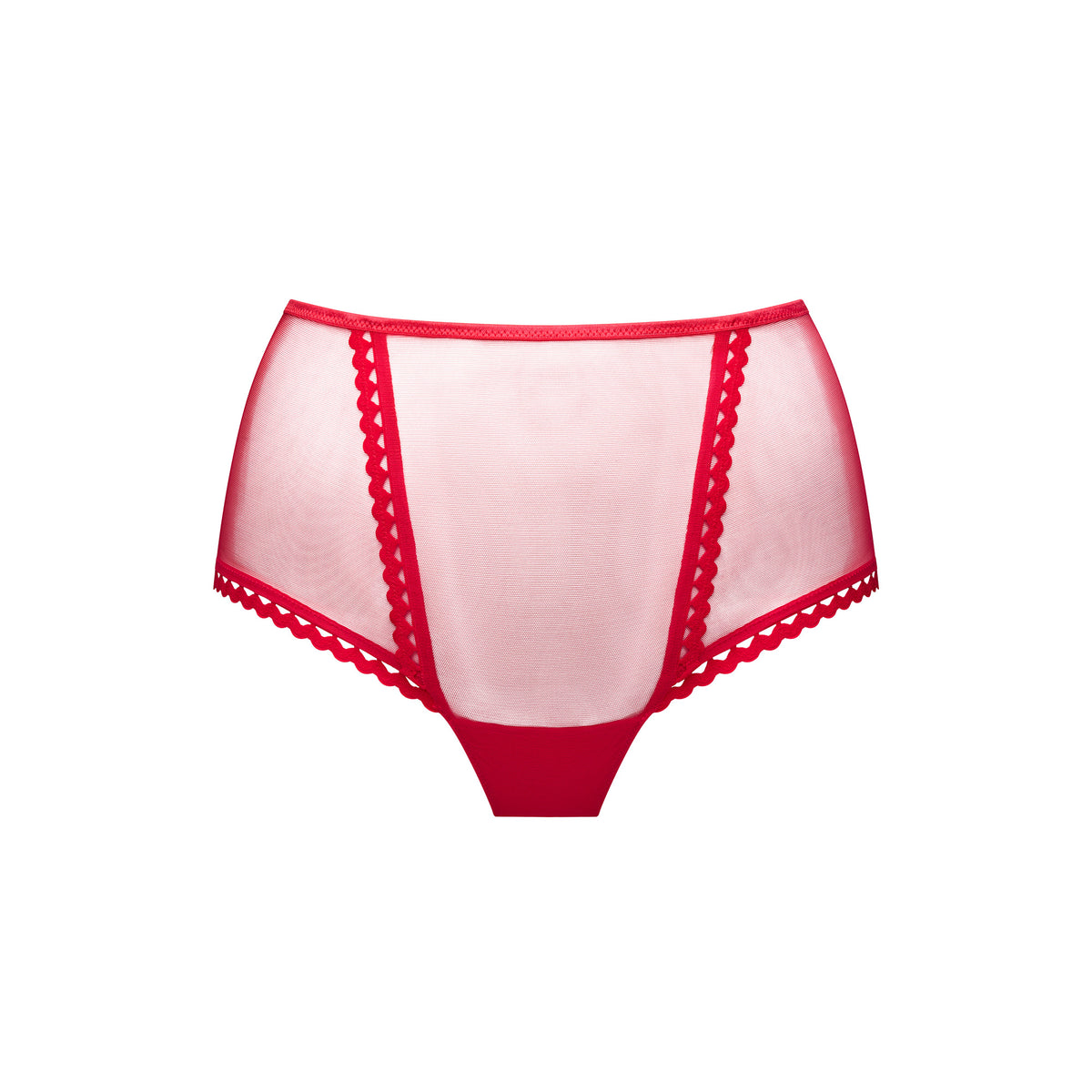 PrimaDonna Twist Wowgirl punaiset korkeat hotpants-alushousut edestä
