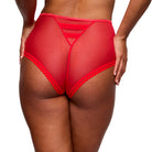 PrimaDonna Twist Wowgirl punaiset korkeat hotpants-alushousut mallin päällä takaa