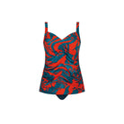 Sunflair kuviollinen tankini sini-oranssi edestä