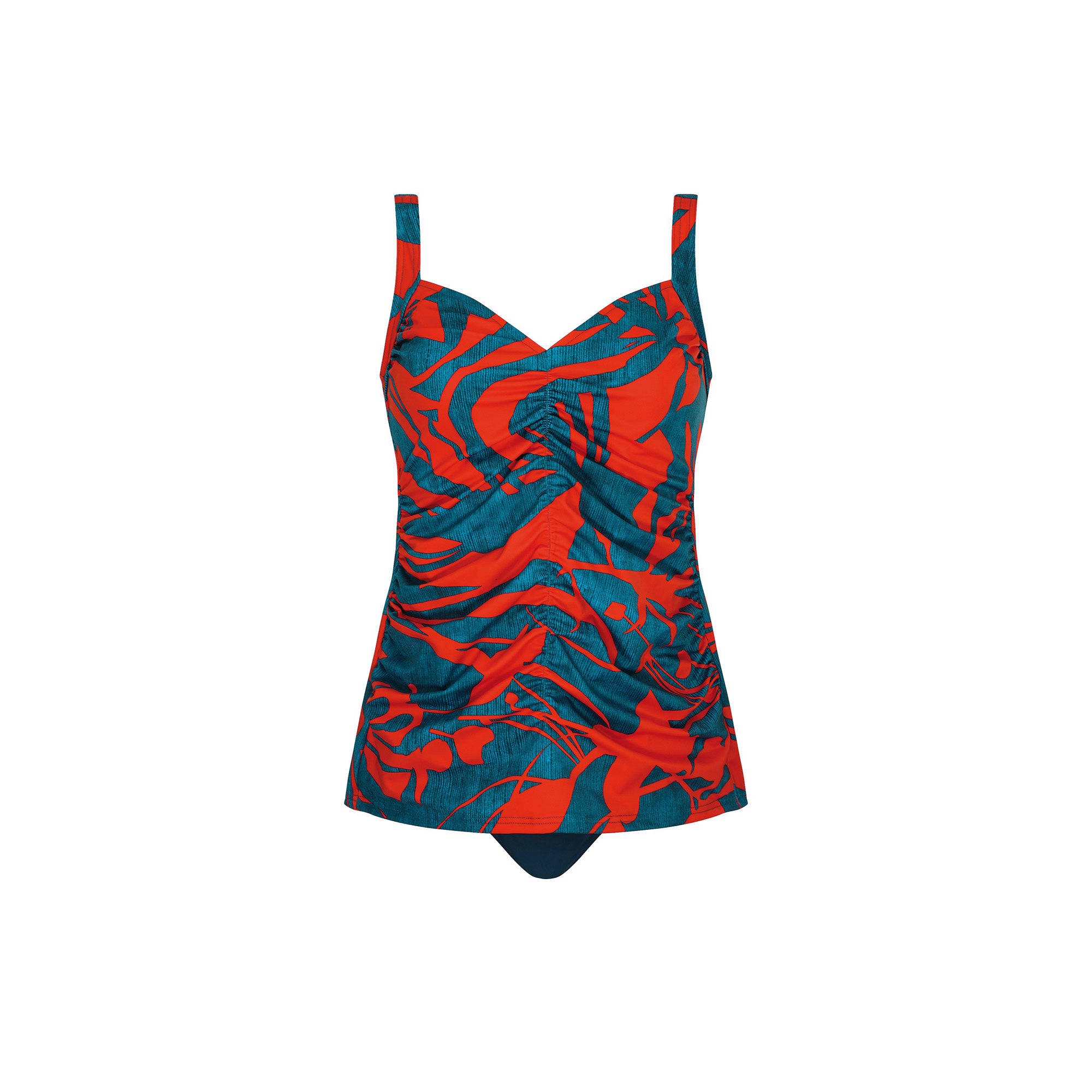 Sunflair kuviollinen tankini sini-oranssi edestä